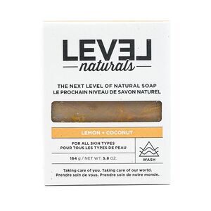 NIB Level Naturals Lemon + Coconut Bar Soap